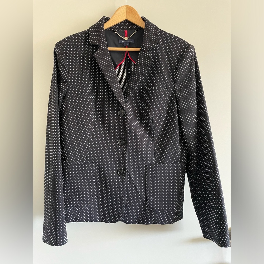 Tommy Hilfiger Suit Jacket. Black and White. Size 16.